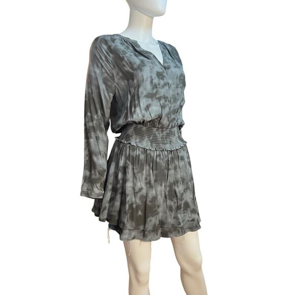 NWT Rails Jasmine Slate Grey Tie Dye Blouson Mini Dress Size S - Picture 1 of 5
